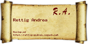Rettig Andrea névjegykártya